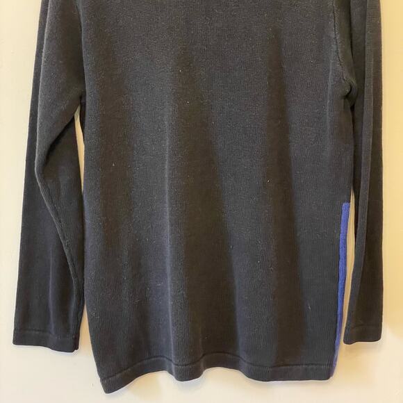 Vintage L Long sleeve ugly Christmas sweater holiday festive snowflake black - Picture 7 of 7